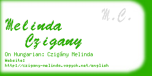 melinda czigany business card